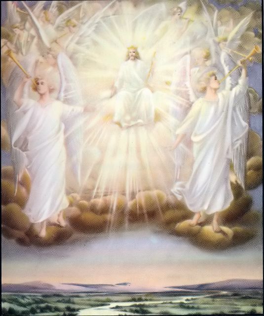 King Jesus enthroned with Angels